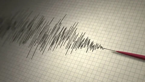Earthquake Seismograph Loop Vídeo Stock 74750652