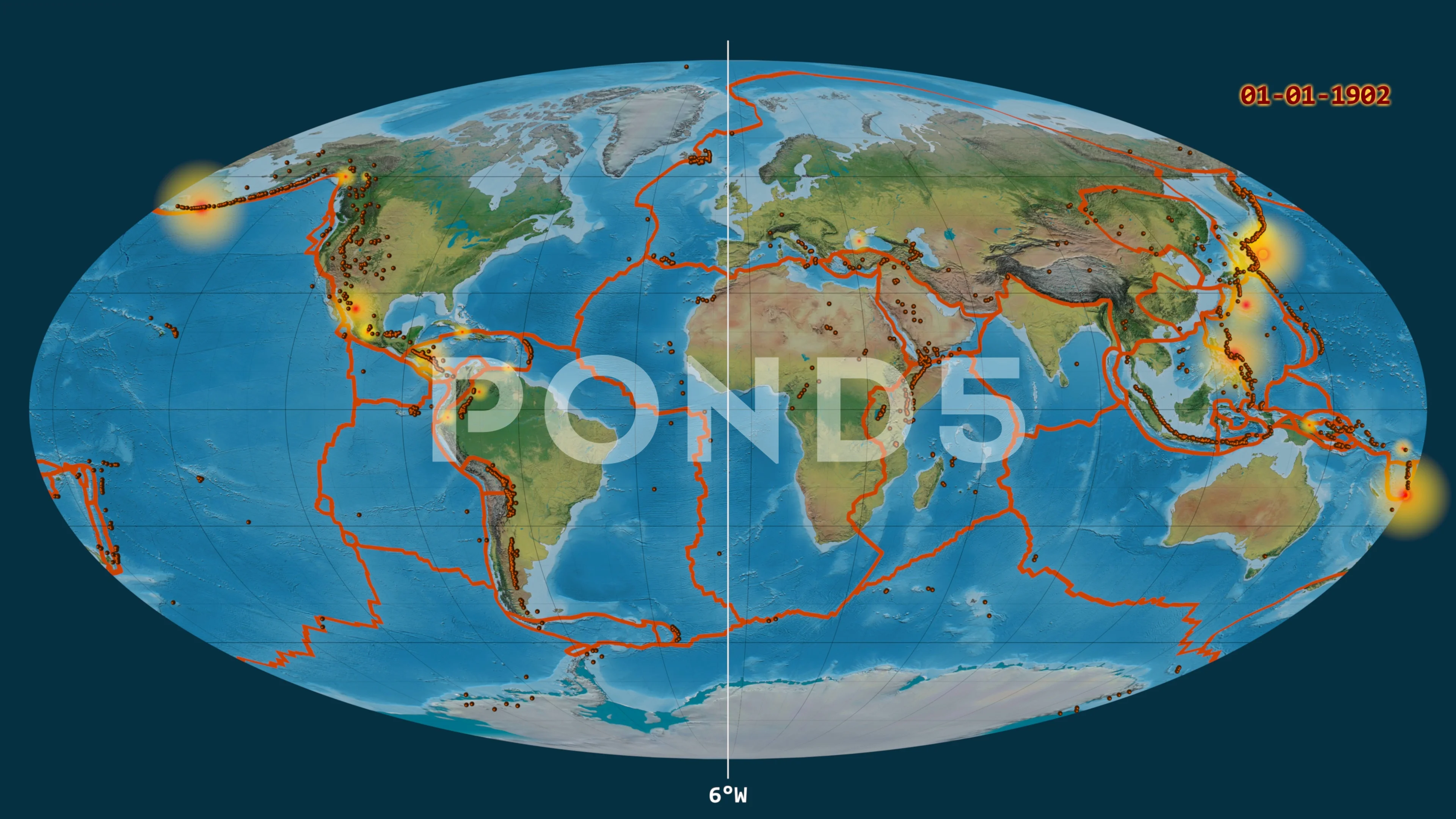 Earthquakes On The Topographic Map Prim Stock Video Pond5