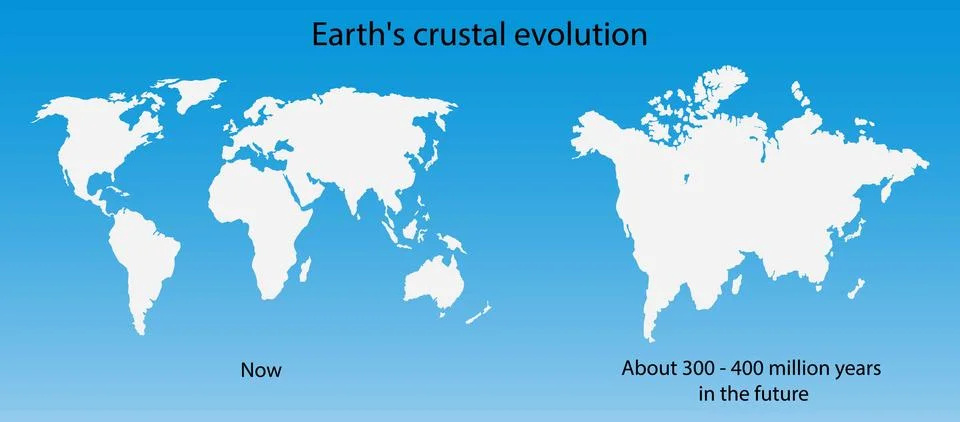 Earth's crustal evolution involves the formation Stock Illustration