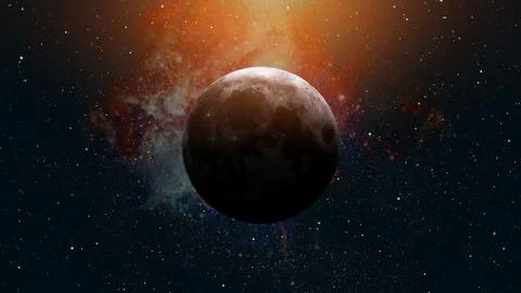 Earths Moon. Outer space background. Foto stock