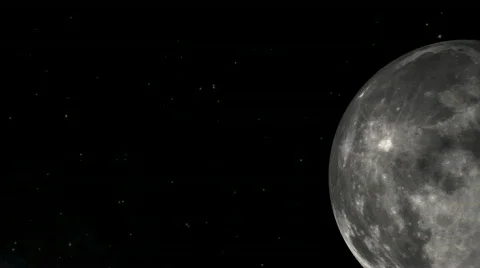 Earth's Moon From Space Close Up Stock Footage 861858