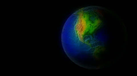 Earths rotates with shadow textured effect Stock Footage 292026