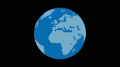 The earth's rotation, dot flat design Stock Footage 179505423