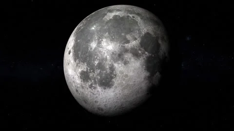 Earth's satellite - The Moon from space - realistic cosmic scene with stars Stock Footage 166828760