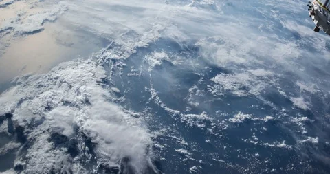 Earth's View Around From Space and a Satellite Stock Footage 122084801