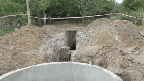 Earthwork, water supply Stock Footage 94756865