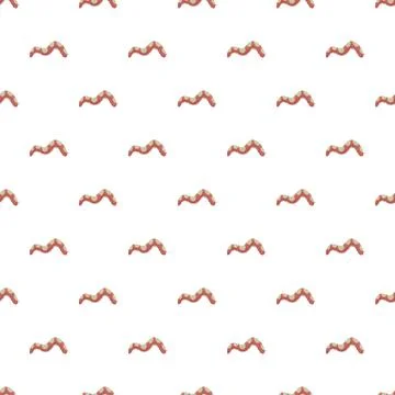 Earthworm pattern repeating seamless background illustration Illustrazione stock