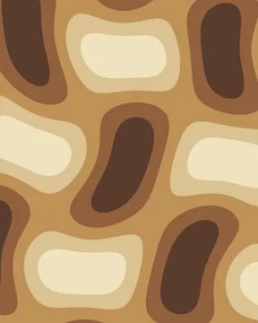 An earthy abstract pattern uses ochre, beige, brown, and cream layers to fo.. Stock Illustration