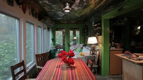 Earthy Dining Room Stock Footage 40806662