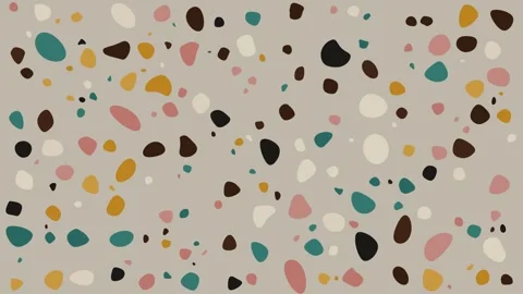 Earthy terrazzo tile pattern animation with neutral colors. 4K Video stock 343244492