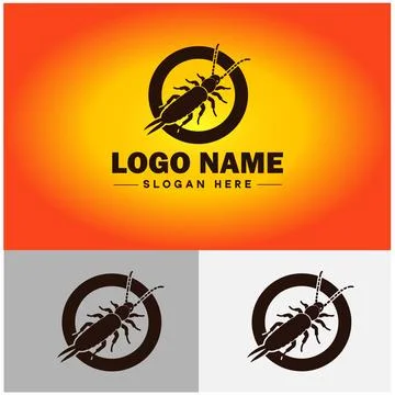 Earwig logo vector art icon graphics for business brand icon earwig logo te.. Stock Illustration