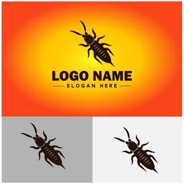 Earwig logo vector art icon graphics for business brand icon earwig logo te.. Stock Illustration
