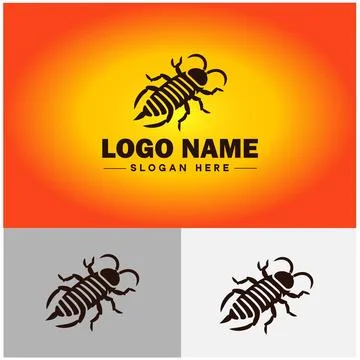 Earwig logo vector art icon graphics for business brand icon earwig logo te.. Stock Illustration