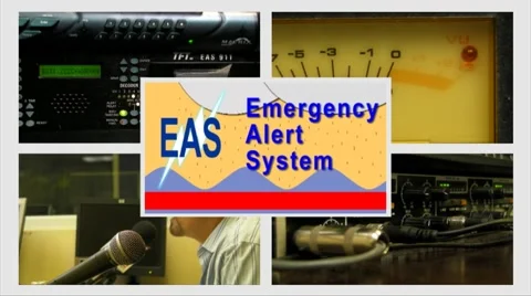 EAS-Emergency Alert System Collage-Montage Stock Footage 5332914