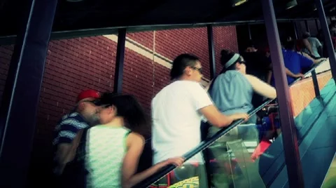 Eascalator at Sporting Event Stockbeeldmateriaal 8520254