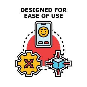 Ease of use app development user experience concept Stock Illustration