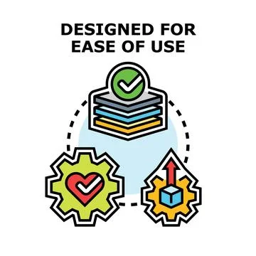 Ease of use design for user friendly experience 스톡 일러스트