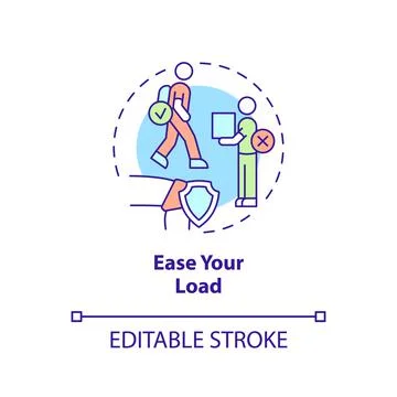 Ease your load concept icon Stock Illustration