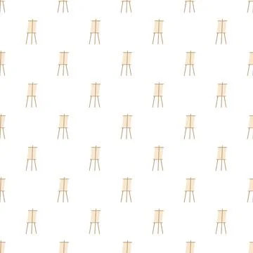 Easel and blank canvas pattern background for art Stock Illustration