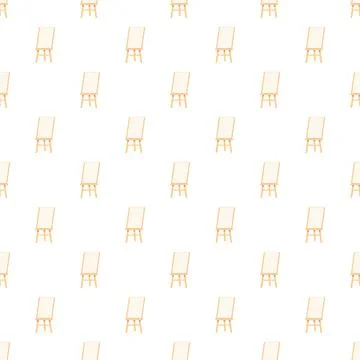 Easel and blank canvas pattern background Illustrazione stock