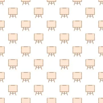 Easel and blank canvas repeating pattern background Stock Illustration