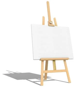Easel and Canvas. Stock Illustration