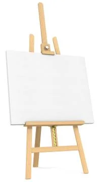 Easel and Canvas. Stock Illustration