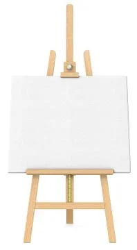 Easel and Canvas. Stock Illustration
