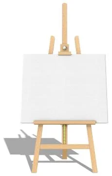 Easel and Canvas. Stock Illustration