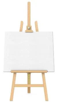 Easel and Canvas. Stock Illustration