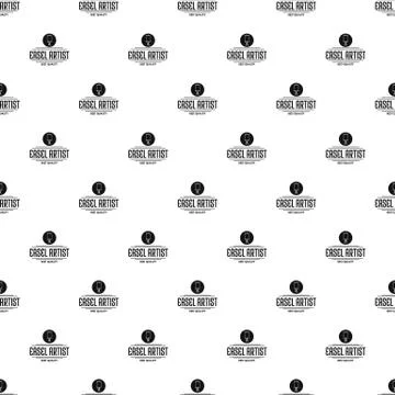 Easel artist pattern seamless Stock-Illustration
