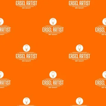 Easel artist pattern vector orange Stock-Illustration