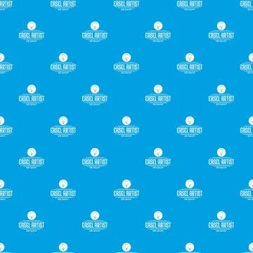 Easel artist pattern vector seamless blue Stock-Illustration