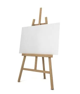 Easel with blank canvas Stock Illustration