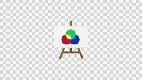 Easel with Canvas Stock Footage 205060819