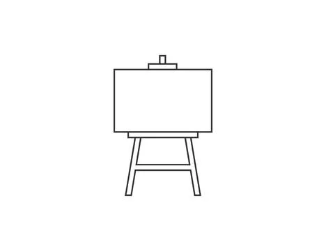 Easel, canvas icon. Vector illustration. Stock Illustration