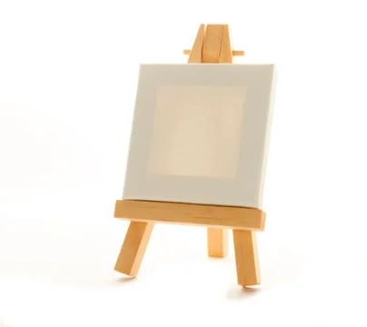 Easel with canvas Stock Photos