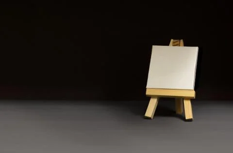 Easel  with copy space on dark background for your creative idea Stock Photos