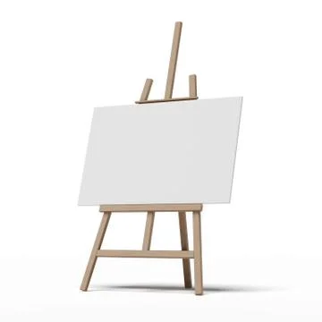 Easel with empty canvas Illustrazione stock