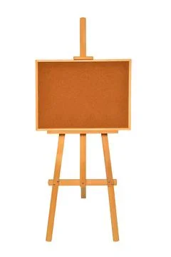 Easel empty for drawing isolated on white background. Object Stock Photos