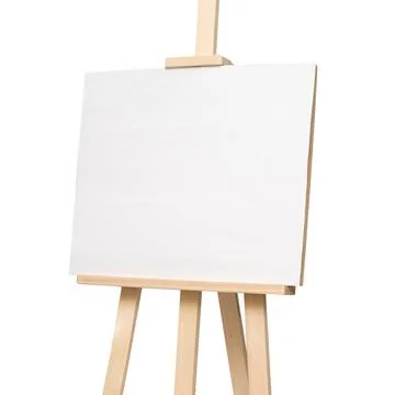 Easel empty for drawing isolated on white background. Object Stock Photos