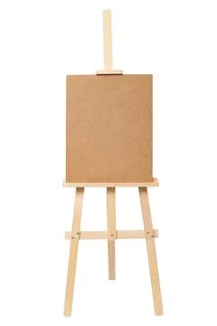 Easel empty for drawing isolated on white background Stock Photos