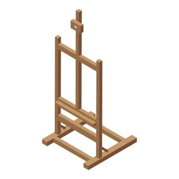 Easel frame icon, isometric style Stock Illustration