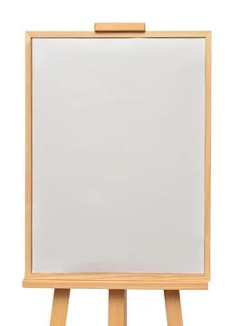 Easel with frames empty for drawing isolated on white background. Horizonta.. Stock-Fotos