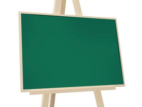 Easel with green board Stock Photos