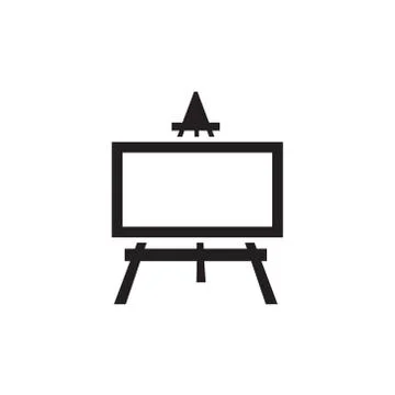 Easel Icon In Flat Style Vector For Apps, UI, Websites. Black Icon Vector Ill Stock Illustration