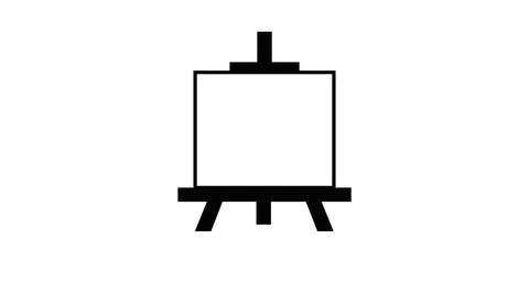 Easel Icon. Illustrazione stock