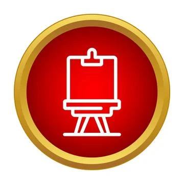 Easel icon representing art, creativity, and education Stock Illustration