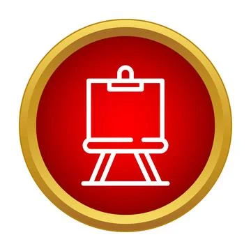 Easel icon representing art, creativity, and education 스톡 일러스트