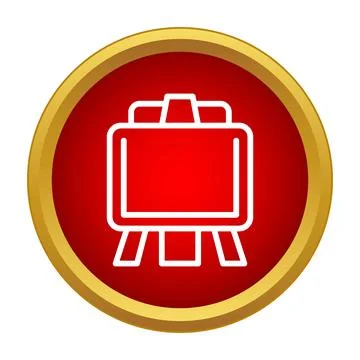 Easel icon representing art, creativity, and education applications Stock Illustration